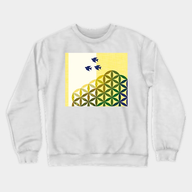 Swallows "Patchwork" Crewneck Sweatshirt by kobyakov